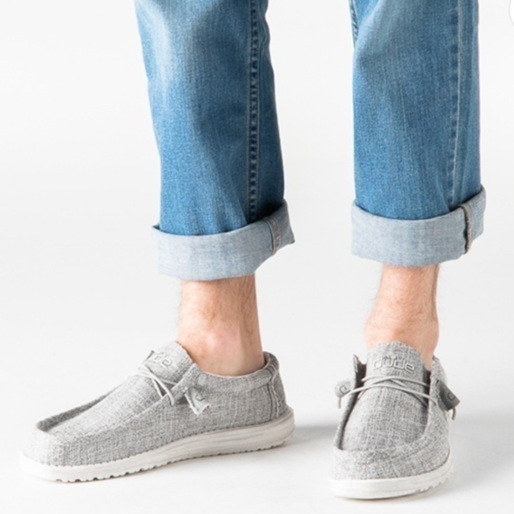 Hey Dude Wally Blend Casual Shoe Slip On Gray Color men’s 8 womens 10 NEW